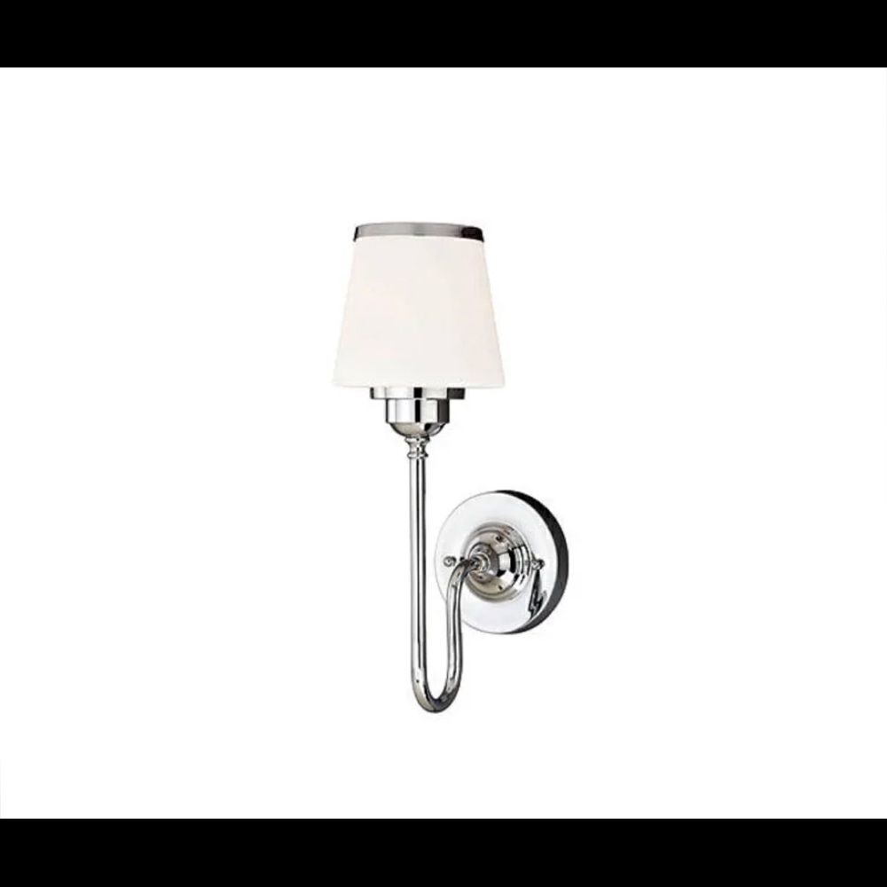 Vaxcel Lighting Kelsy 1 Light Bathroom Sconce with White Glass Shade